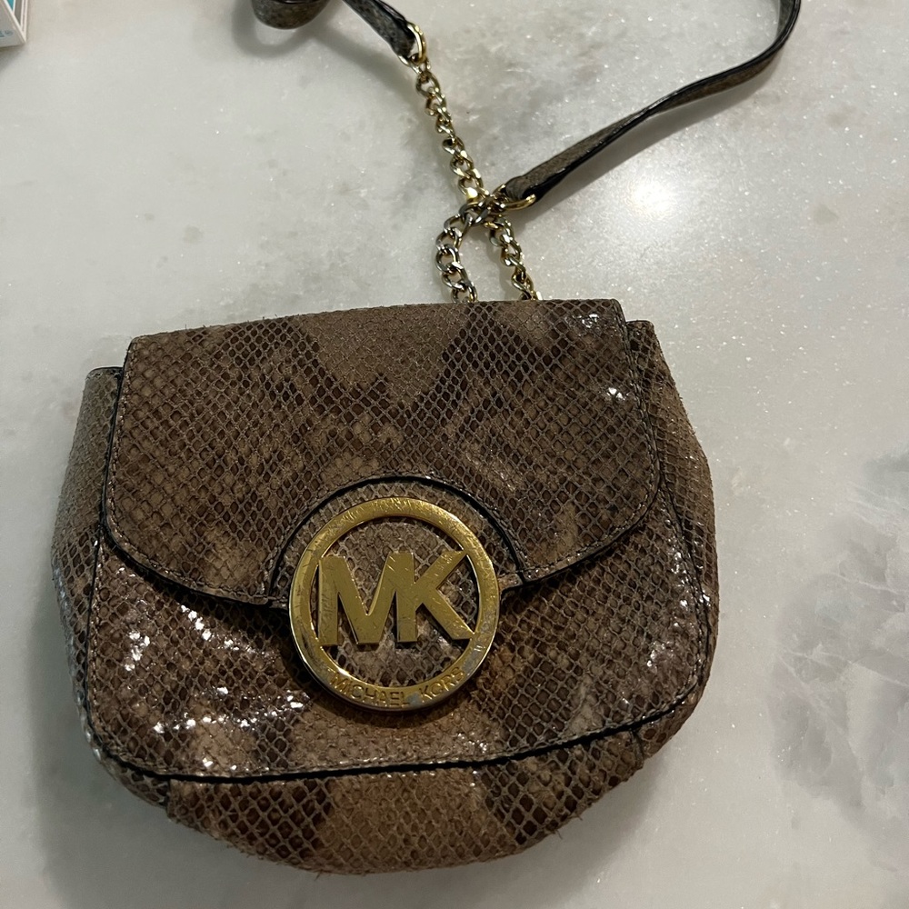 Michael kors snakeskin purse